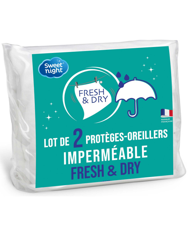 Lot de 2 protèges oreillers imperméable Fresh & Dry