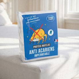 Protège matelas imperméable et anti-acariens