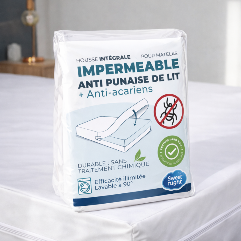 Housse intégrale imperméable anti-punaises de lit