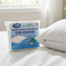 Housse intégrale pour oreiller anti-acariens