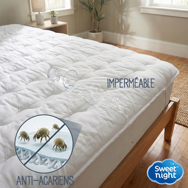 Surmatelas Imperméable et Anti-acariens