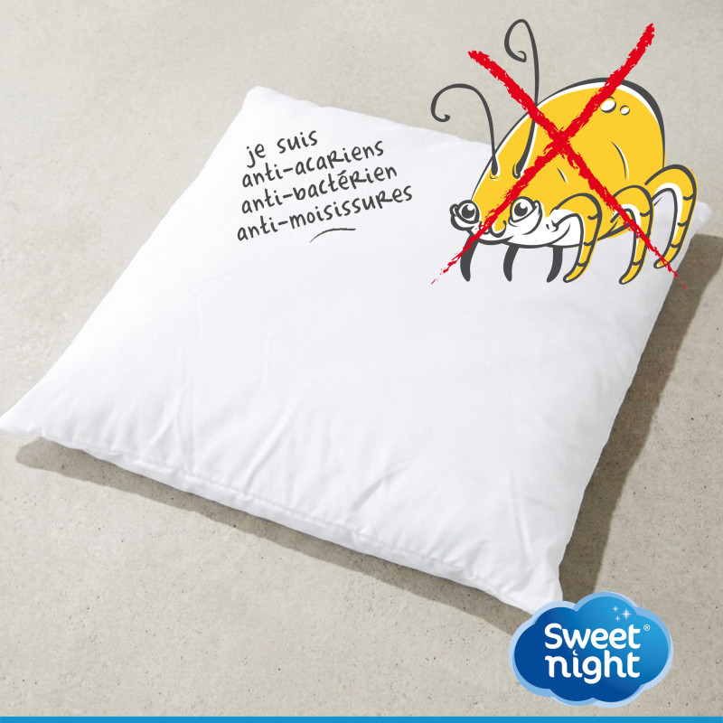 Lot de 2 oreillers anti-acariens 60x60 | Sweetnight