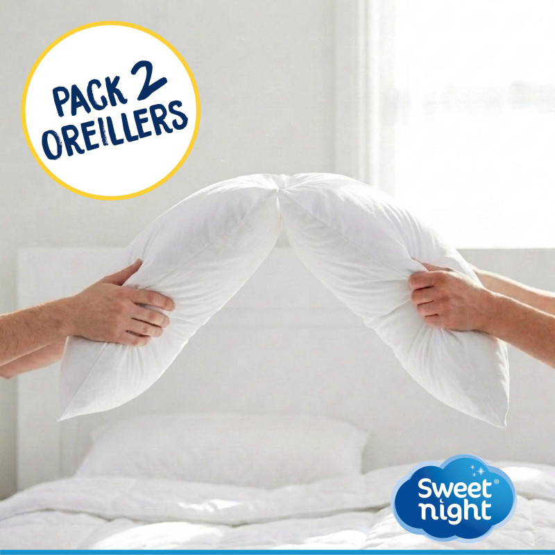 Lot de 2 oreillers anti-acariens 60x60 | Sweetnight