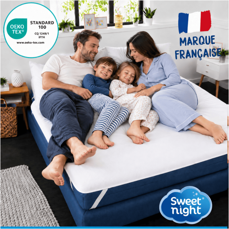 Protège-matelas forme plateau à élastiques | Sweetnight