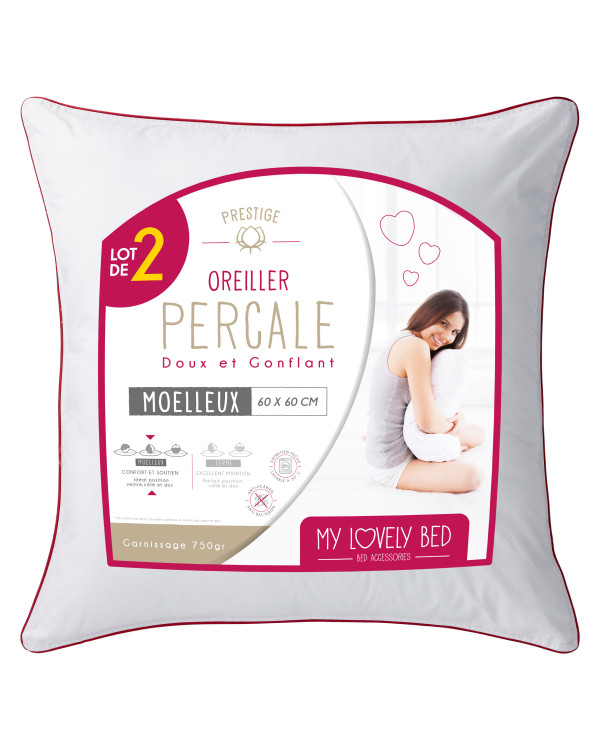 Oreiller gonflant percale