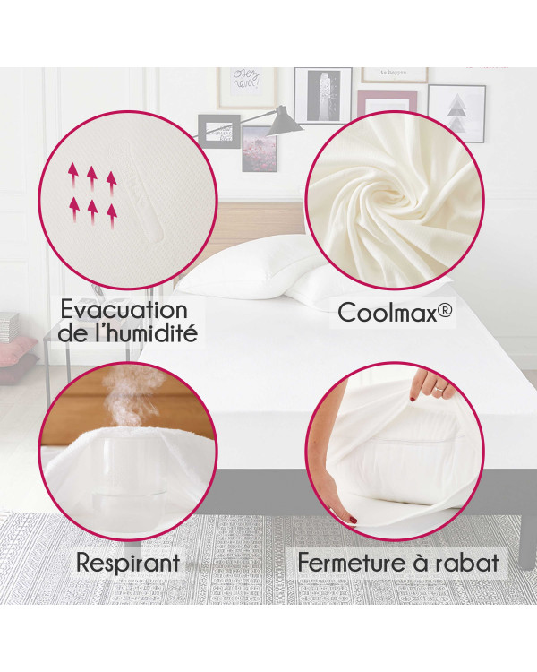 Protège oreiller régulateur coolmax