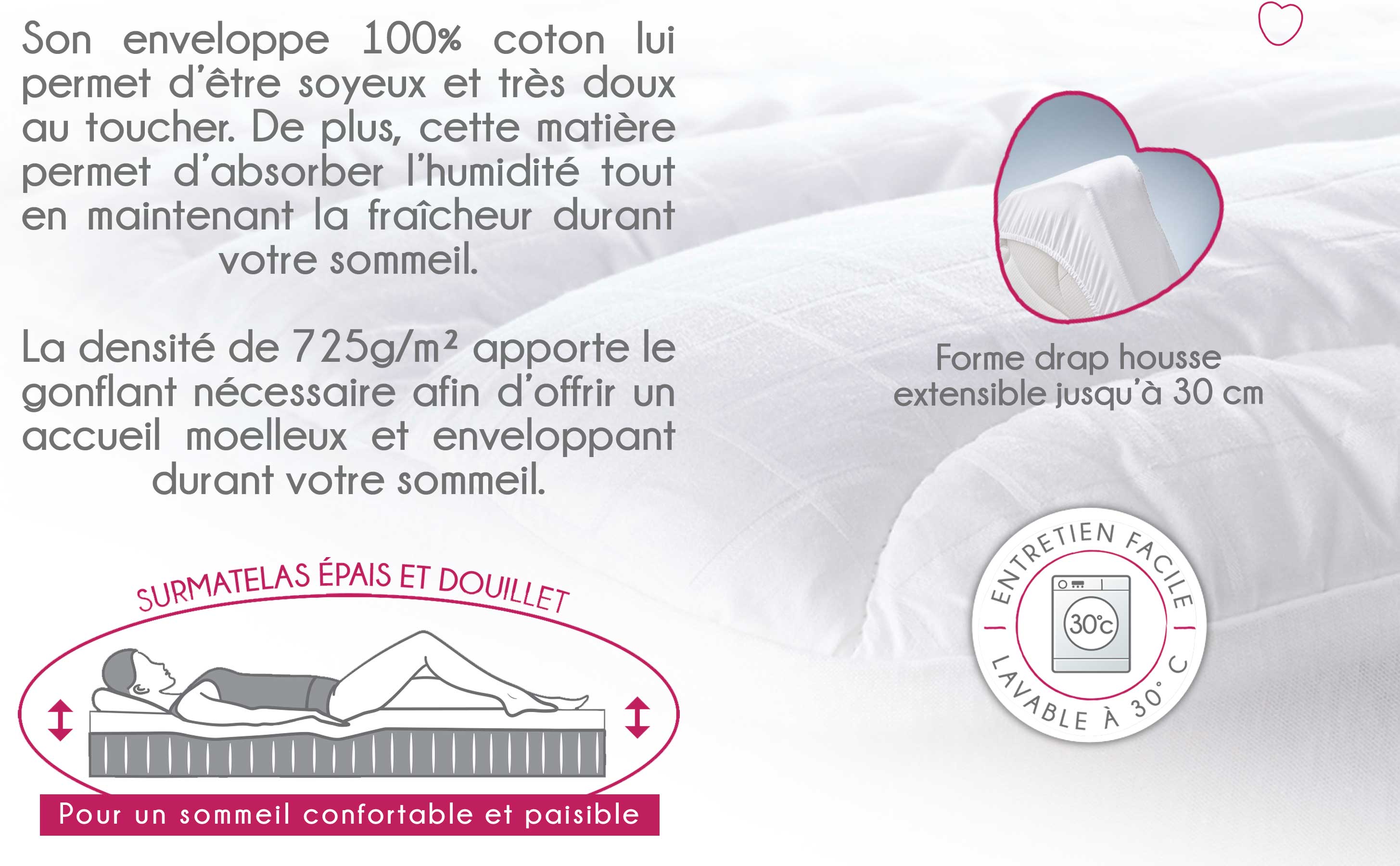 sur matelas moelleux